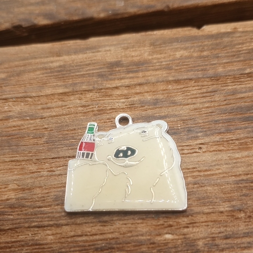 Vintage Polar Bear Pendant with Bottle P243